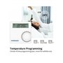 Matosio TH611 Thermostat Programmable Sans Fil Avec Récepteur, de Chaudière, Ambiante Mural Blanc