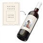 Étiquettes à personnaliser pour bouteille de vin (lot de 6) - ajoutez votre photo et vos textes - étiquette personnalisée - cade