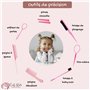 Coif-Kids Elastiques Cheveux fille - Barrettes Coiffure Petite Fille - Accessoires de Coiffure pour Cheveux Bébé - Pince, Chouch