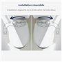Oxjebo Bidet Toilette WC Non Électrique - Modèle Réversible Gauche/droite - Douchette Bidet japonais - Double buse rétractable e