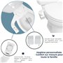 Oxjebo Bidet Toilette WC Non Électrique - Modèle Réversible Gauche/droite - Douchette Bidet japonais - Double buse rétractable e