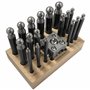 18 PC DOMING Bloc et ensemble de Punch en acier Dapping Craft Outil de travail en métal