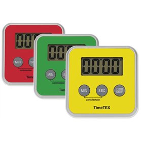 TimeTEX Horloge numérique compacte jaune - Chronomètre avec minuterie précise en quelques secondes - Silencieux - Avec signal d' TimeTEX Horloge numérique compacte jaune - Chronomètre avec minuterie précise en quelques secondes - Silencieux - Avec signal d'