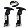 TEHAUX 2pcs Loquets de Tirage à Poignée en T, Flexible Loquet de Capot en Caoutchouc en Acier Fermetures Rapides En Acier Inoxyd