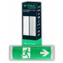 V-TAC Lampe de Secours LED 3W pour Plafond et Mur - Éclairage de Sortie de Secours avec Batterie - Autonomie 3 Heures - IP65 - L