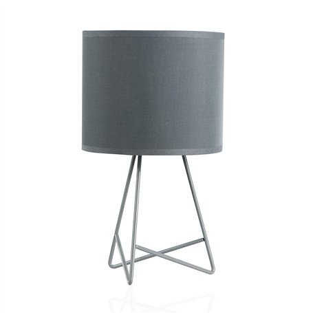 Pauleen 480.00 48000 Shiny Star Max. 20W luminaire à Poser E14 Lampe de Chevet Grise 230V métal/Tissu sans Ampoule