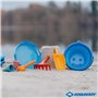 Schildkröt 7en1 Set de Jouets de Sable, Ensemble Innovant, Compact et peu Encombrant, Seau Pliable de 3 Litres avec 6 Outils, 97