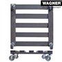 WAGNER Support à roulettes pour Pot de Fleur PALETTI 38 x 38 x 9,5 cm I intérieur + extérieur I Roule Pot en Bois Massif certifi