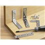 Meister 300510 Lot de 180 équerres et plaques de connexion en Metafranc pour chaises, supports de meubles et connecteurs plats,