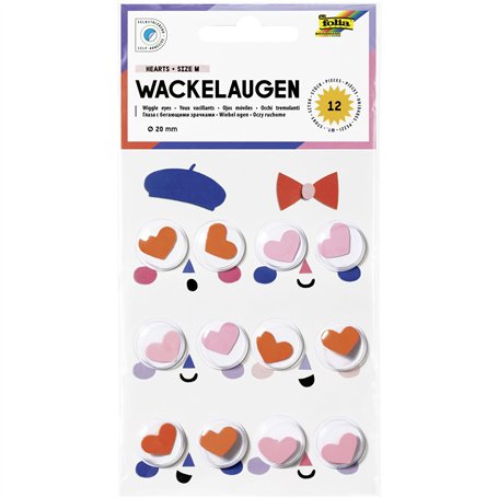 folia 750120-Yeux branlants Hearts Size M