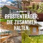 Alberts 214265 Ancre de poteau en U | avec ancrage béton en acier strié | galvanisée à chaud | largeur 91 mm | longueur de l'anc