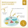 Bieco Jeu de pêche aimanté en Bois à partir de 2 Ans - Jouet en Bois de 24 cm de diamètre - Jouet pour Enfants à partir de 2 Ans