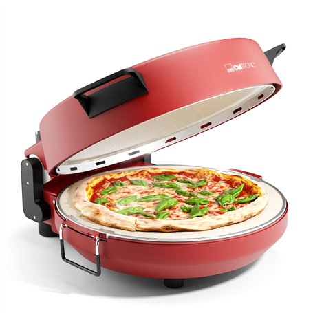 Clatronic® four à pizza | 350°C p. pizza italienne en pierre à la maison |électrique | aussi pour pizzas surgelées | pizza en mo