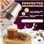 ProfiCook® Mousseur à lait avec fonction chaud et froid | Mousseur à lait électrique avec 6 fonctions | Mousseur à lait pour div
