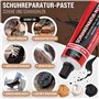 Langlauf Schuhbedarf Pâte de réparation pour chaussures et semelles I Kit de réparation pour talons (noir-brun) I Caoutchouc liq