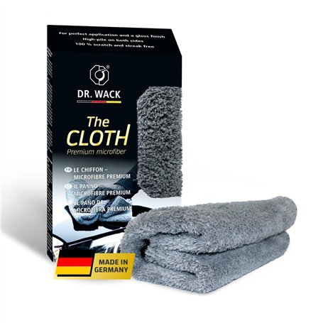 Dr. Wack A1 The Cloth Chiffon en Microfibres 40 x 40 cm - Chiffon de Nettoyage Ultra Doux & Absorbant pour Voiture - Chiffon de