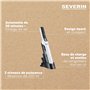 SEVERIN Aspirateur à main sans sac avec set accessoires, Aspirateur sans fil rechargeable, Aspirateur de table ou pour la voitur