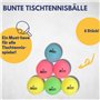 Best Sporting Lot de 6 balles de Tennis de Table pour Adulte - Couleurs Fluo - Diamètre : Environ 40 mm - 4 Couleurs différentes