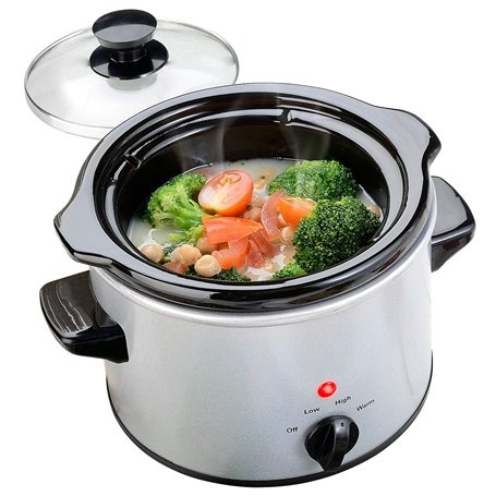 Mijoteuse électrique 100 W avec cuve en céramique et couvercle en verre