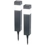 Bornes lumineuses solaires à LED avec capteur de luminosité - Carrées - x6 [Lunartec]