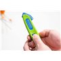 WEICON TOOLS Couteau pour câbles No. S 4-28 Multi Green Line | matières premières durables | avec fonction de dénudage dans le b
