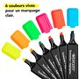 Westcott Surligneurs, lot de 6 | Surligneurs aux couleurs vives | Largeur de trait : 2-5 mm | Encre premium fabriquée en Allemag