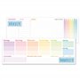 Agenda hebdomadaire sans date fixe [Rainbow] Calendrier de table avec agenda hebdomadaire