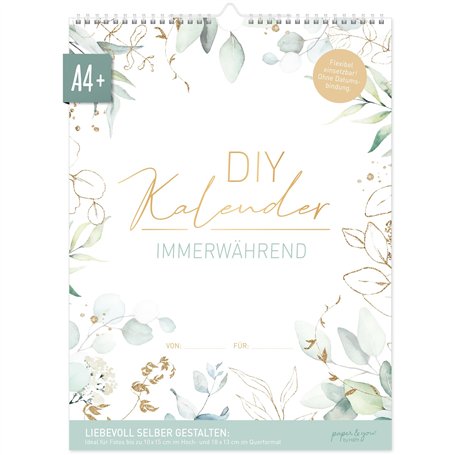 Häfft® Calendrier de bricolage A4+ sans année