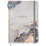 paper&you® Carnet d'adresses A5 avec onglet A-Z [Gris marbre] Livre pour contacts