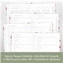 paper&you® Livre de mot de passe A6+ avec onglet A-Z « Wild Flower » pour 320 données d'accès, gestionnaire de mots de passe pet