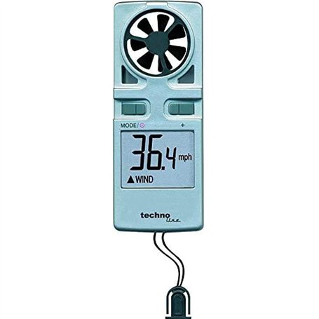 Technoline EA 3000 Main-Anémomètre avec Affichage de la Vitesse du Vent Plastique Argent
