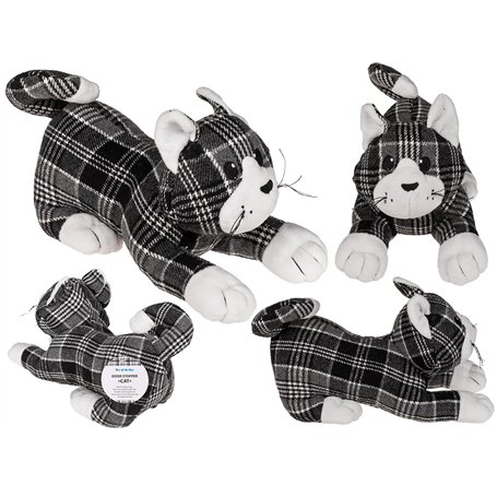 Butoir de porte à carreaux noir/gris/blanc