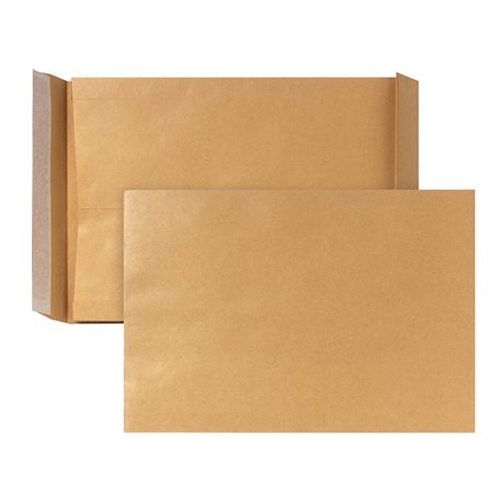 Bong Lot de 10 enveloppes à soufflet C4 autocollantes avec fond bloc et soufflet latéral