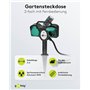 Goobay 76779 Prise de jardin 2 voies avec télécommande jusqu'à 30 m particulièrement adaptée à une utilisation en extérieur - IP