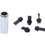 KS Tools 500.7345 - Douille pour bougie de préchauffage PSG et jeu de 5 capuchons de protection - Pour le montage et le démontag