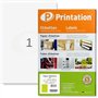 Printation Papier Autocollant Imprimante - 100 Feuille Autocollante Imprimante A4 Blanche - Etiquette Autocollante pour Impriman