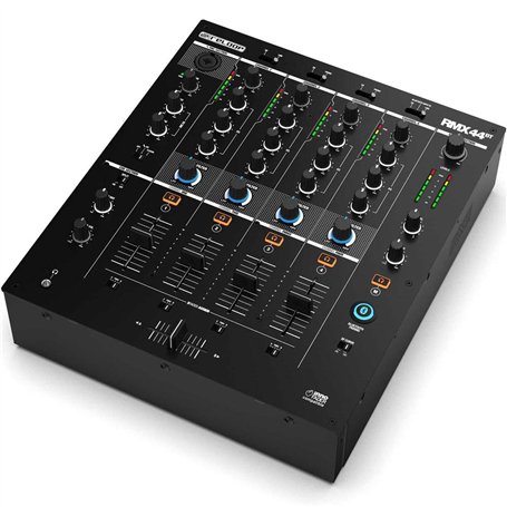 Reloop RMX-44 BT Table de mixage DJ 4 canaux avec égaliseur 3 bandes filtres individuels canaux et entrée Bluetooth