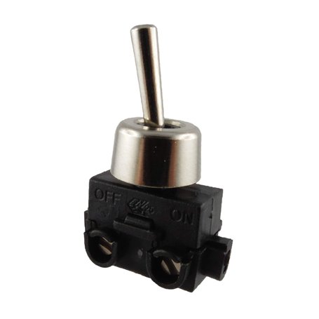 Interrupteur à bascule marche/arrêt avec écrou de fixation en métal 250 V 2 A (1)