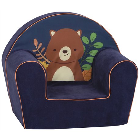 KNORRTOYS.COM Knorr Toys 68379 Happy Bear Fauteuil pour Enfant Bleu foncé