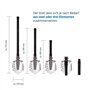 Dönges Pelle pliante multifonctionnelle avec 3 longueurs | Pelle combinée en acier inoxydable | Pelle pliante polyvalente pour s