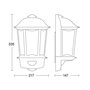 Steinel L 190 S Lanterne noir – Luminaire extérieur à détecteur de mouvement, portée max. 12 m, applique en aluminium
