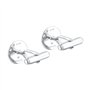 Kuzzoi Boutons de manchette ronds modernes en argent sterling 925 - Bijou moderne pour chemise - Cadeau élégant pour homme pour 