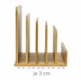Relaxdays 10019131 Porte-lettres porte-courriers en bambou Casier porte-documents/organiseur de bureau en bois range-documents t