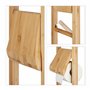 Relaxdays 10020293 Porte papier toilette avec porte-revues en bambou support rouleau magazine HxlxP: 81,5 x 30,5 x 21 cm, nature
