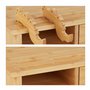 Relaxdays Support d'écran en Bambou, 2 tiroirs, réhausseur d'écran d'ordinateur/Laptop, HxLxP : 14 x 54 x 23 cm, Naturel