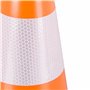 Relaxdays Cône de signalisation, lot 12, Bande réfléchissante, Football, Hauteur : 31 cm, Orange et Blanc