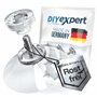 DIYexpert® 4 x ventouses Ø 40 mm avec filetage M4x10mm avec écrous moletés transparent - Fabriqué en Allemagne