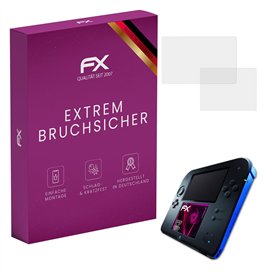 atFoliX Protection Écran Film de verre en plastique compatible avec Nintendo 2DS Verre film protecteur