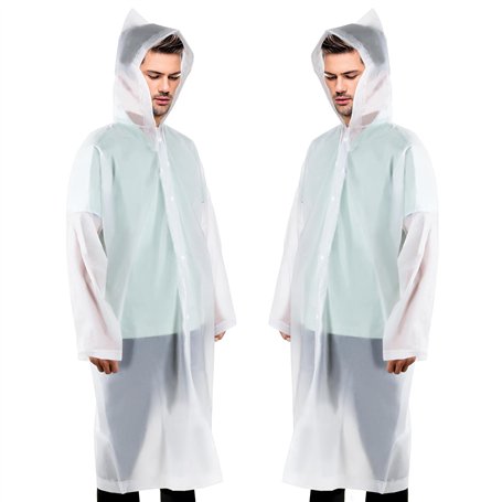 welsberg 2x Poncho Pluie Imperméable avec capuche et manches