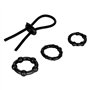 Belmalia Set Anneau Penien - Anneau Homme | 3 Anneaux de Pénis en Silicone Souple et Boucle de Pénis Réglable | Plus Dur Plus Do
